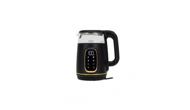 AD 1305 black gold Czajnik elektryczny szklany regulacją temperatury 1,7l | led | 40?100°c |