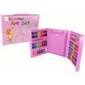 Zestaw Artystyczny Walizka Różowa 208 Elementów