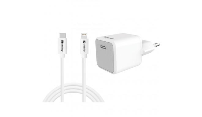 Sandberg 441-57 USB-C 20W Charger + USB-C to Lightning cable, 1M