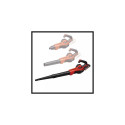 Einhell GE-ULB 18 Li E cordless leaf blower 250 km/h Black, Red 18 V Lithium-Ion (Li-Ion)