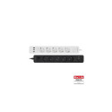 InLine Socket strip, 5-way CEE 7/3, with protection and USB QC3.0 black