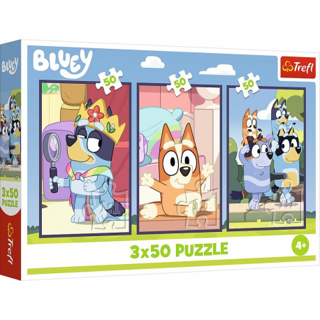 TREFL BLUEY puzzle set The Bluey family, 3x50 pcs