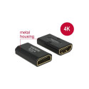 "DELOCK Adapter High Speed HDMI mit Ethernet - HDMI-A Buchse > HDMI-A Buchse 4K Gender Changer schwa