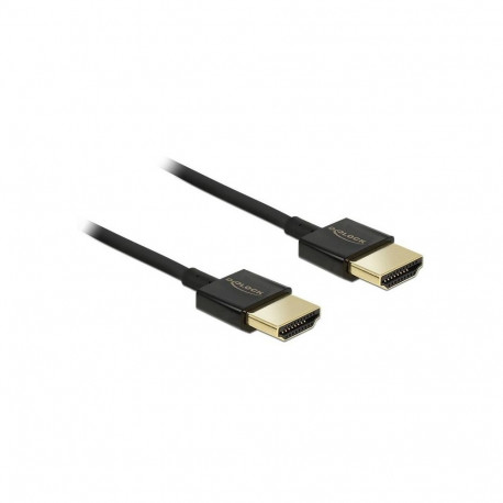 "DELOCK Kabel High Speed HDMI mit Ethernet - HDMI-A Stecker > HDMI-A Stecker 3D 4K 0.5 m Slim Premiu
