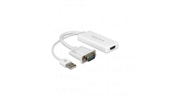 "DELOCK Adapter VGA + Audio zu HDMI mit Kabel"