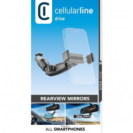 "Cellularline Spin Mirror Car Holder Black"