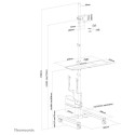 "Neomounts FPMA-MOBILE1700 mobiler Arbeitsplatz für PC. Flachbildschirm (max. 32""/81 cm). Tastatur 