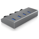 "HUB USB 3.0 . 4x USB Type-A Anschlüsse. An-/Ausschalter für jeden Port ICY BOX"