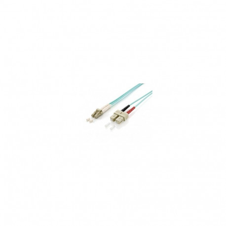 "Equip LWL Patchkabel LC->SC 20.00m Multimode Duplex OM3 turq Polybeutel"