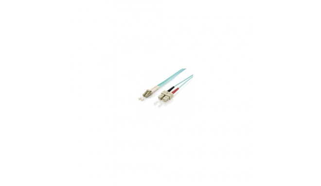 "Equip LWL Patchkabel LC->SC 10.00m Multimode Duplex OM3 turq Polybeutel"