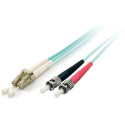 "Equip LWL Patchkabel LC->ST 3.00m Multimode Duplex OM3 turq Polybeutel"