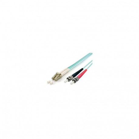 "Equip LWL Patchkabel LC->ST 1.00m Multimode Duplex OM3 turq Polybeutel"
