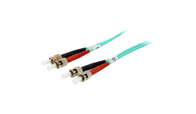 "Equip LWL Patchkabel ST->ST 2.00m Multimode Duplex OM3 turq Polybeutel"