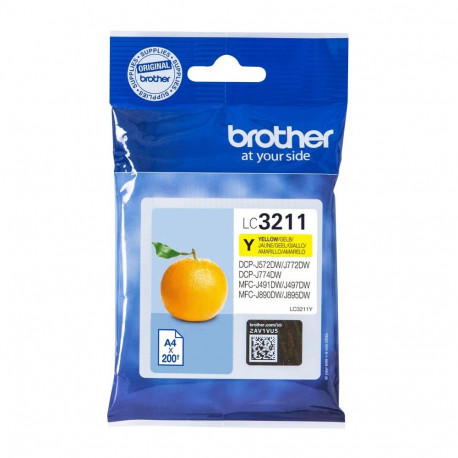 "Brother Tinte LC-3211Y Gelb bis zu 200 Seiten nach ISO/IEC 24711"