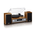 Lenco HiFi komplekt vinüülplaadimängija/DAB+/FM/BT/USB puidust