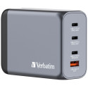 Verbatim GaN 200W seinalaadija 3xUSB-C/USB-A + EU/UK/US adapter GNC-200 32204