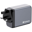 Verbatim GaN 200W seinalaadija 3xUSB-C/USB-A + EU/UK/US adapter GNC-200 32204