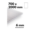 Kasvuhoone kihtplastiku / polükarbonaati tükk 700x2000mm - 6mm, 4tk.