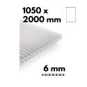 Kasvuhoone kihtplastiku / polükarbonaati tükk 1050x2000mm - 6mm, 2tk.