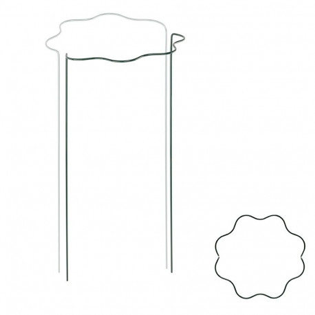 Wave ring support for plants 1/2 wheel, diameter 30 cm / height 115 cm