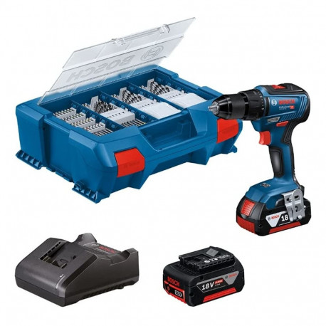Bosch cordless drill driver 18V-55, GAL, 2x 4Ah + acc. (LC) - 06019H5209