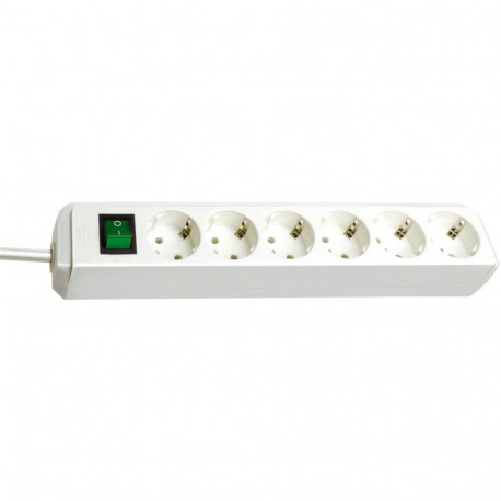 Brennenstuhl power strip Eco S 6 sockets, white