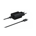 Samsung - EP-TA800XBE Samsung 25W Travel Charger + USB-C Data Cabel Black