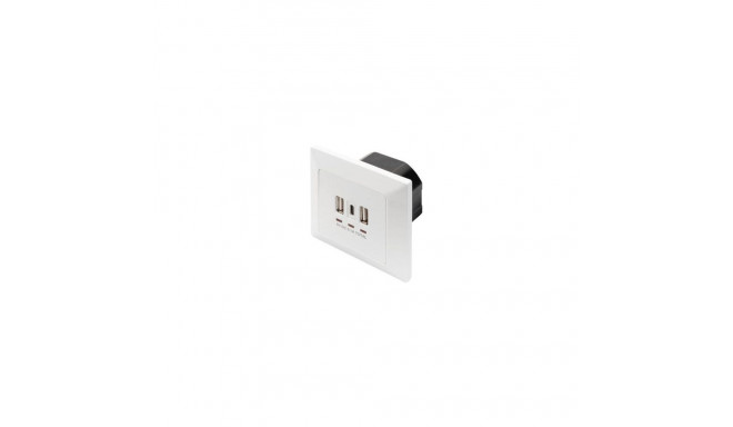 Digitus Socket with USB A & USB-C Ports, flush mounted