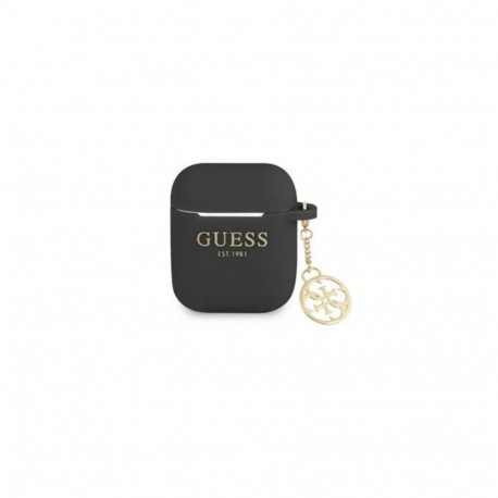 Guess Apple 4G Charms Silicone Case for Airpods 1/2 Black