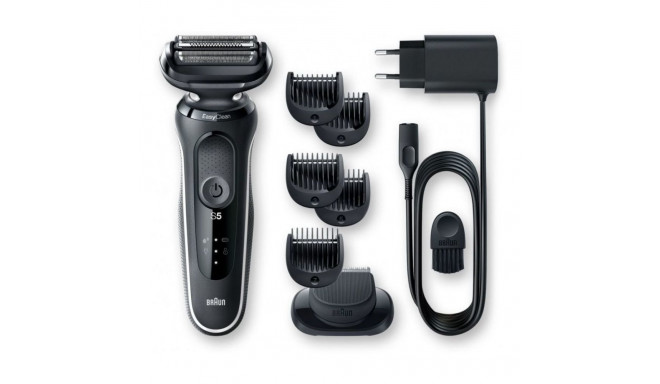 Braun Shaver 51-W1500s Operating time (max) 50 min, Wet&Dry, Black/White