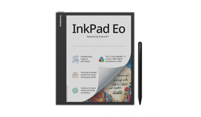 POCKETBOOK E-Reader||InkPad Eo|10.3"|2480 x 1860|1xUSB-C|1xMicroSD Card Slot|Bluetooth|Grey|PB1042-M