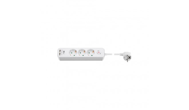 Goobay 41264 3-Way Power Strip with Switch and USB | Sockets quantity 3
