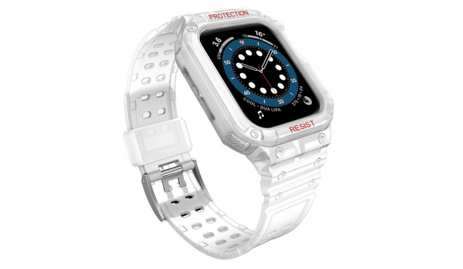 Hurtel - Protect Strap Band for Apple Watch 42/44/45mm Armored Case Strap - Transparent