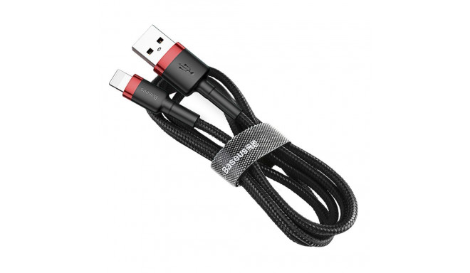 Baseus Baseus Cafule USB-A / Lightning 2.4A QC 3.0 cable 1 m - black and red