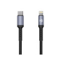 Tellur Data cable Type-C To Lightning, 2A, PD18W 1m, Nylon black