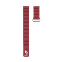 Connect 22mm Flat head Leather - Silicone Loop Magnetic Watch Strap (130mm M/L) Wine Red