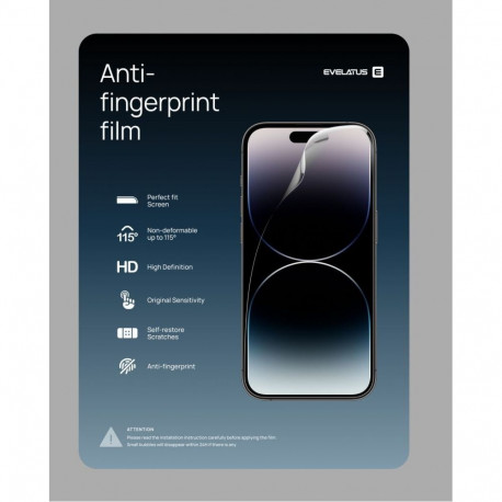 Evelatus Premium HD Strong Anti-fingerprint film hydrogel screen protector Clear