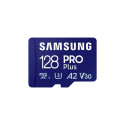 Samsung MicroSD Card with SD Adapter PRO Plus 128 GB, microSDXC Memory Card, Flash memory class U3, 
