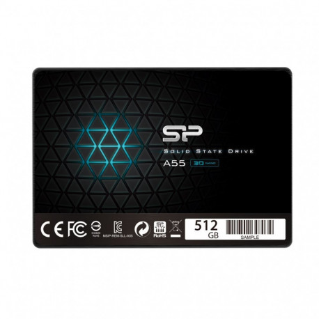 Silicon power A55 512 GB, SSD form factor 2.5", SSD interface SATA, Write speed 530 MB/s, Read speed