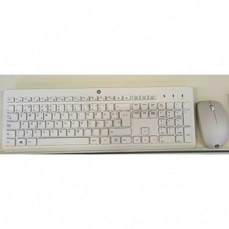 Klaviatuur+hiir HP 230 Wireless Mouse and Keyboard Combo White - valge, juhtmevaba 2.4GHz, EST