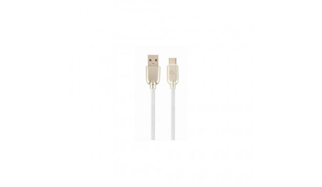 Cablexpert CC-USB2R-AMCM-2M-W USB cable USB 2.0 USB A USB C White