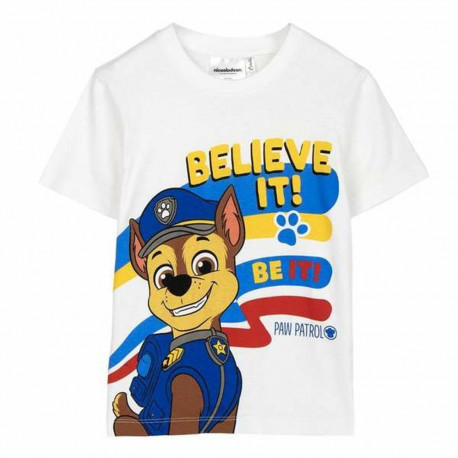 Lühikeste varrukatega T-särk, laste The Paw Patrol Valge - 5 aastat