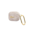 Guess GUAP4GSMP AirPods Pro cover pink 4G Script Metal Collection