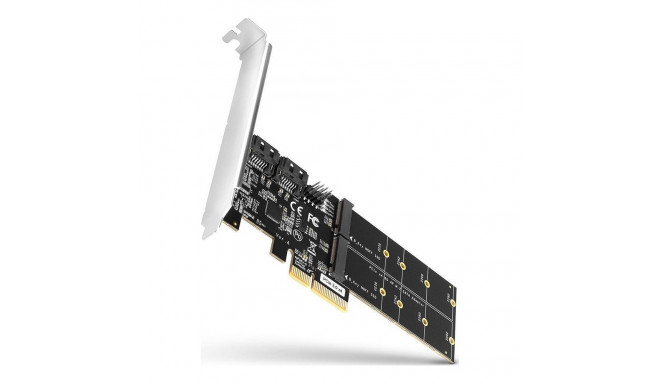 AXAGON PCES-SA4M2 PCIe kontroller 2x sisemine SATA 6G port + 2x sisemine M.2 B-key SATA port + LP