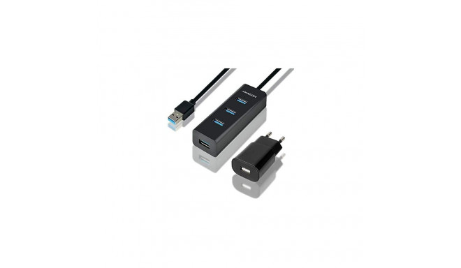AXAGON HUE-S2BP 4x USB3.0 laadimishub 1,2 m kaabel MicroUSB laadimine koos AC-adapteriga