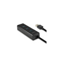 AXAGON HUE-S2BP 4x USB3.0 Charging Hub 1.2m Cable MicroUSB Charging Incl. AC Adapter
