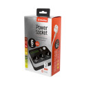 10 A | Power Socket :3 EU plugs/6USB Blac | CW-CHE36B | Black | 1.8 m
