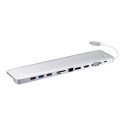 Aten USB-C mitme pordiga dokk voolu läbivooluga