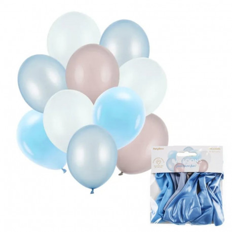 PartyDeco õhupall, 10 tk, sinised, hallid
