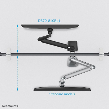 Neomounts DS70-810BL1 Monitor arm 17-32" - gas spring - space saving - 180°-stop